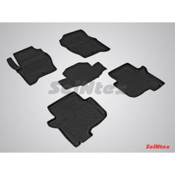 Коврики салона резиновые Seintex с бортиком для Land Rover Discovery 4 2009-2016 Коврики салона резиновые Seintex с бортиком для Land Rover Discovery 4 2009-2016