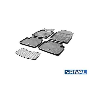 Коврики салона Rival полиуретан 5 штук на седан и хетчбек для Mazda 3 2013-