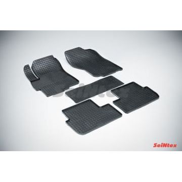 Коврики резиновые Seintex с рисунком Сетка для Mitsubishi Lancer 10 2007-2017