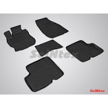 Коврики салона резиновые Seintex с бортиком для Nissan Almera 2013-2018 Коврики салона резиновые Seintex с бортиком для Nissan Almera 2013-2018
