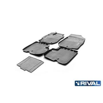 Коврики салона Rival полиуретан 5 штук для Nissan Almera 2013-2018