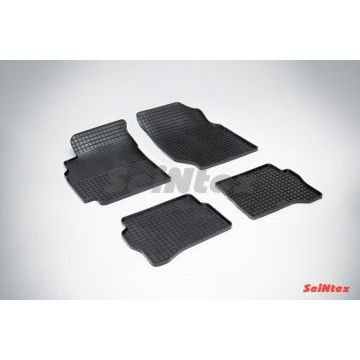 Коврики резиновые Seintex с рисунком Сетка для Nissan Almera Classic 2006-2013
