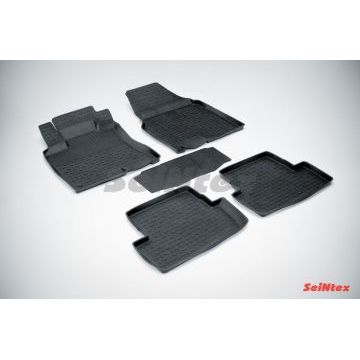 Коврики салона резиновые Seintex с бортиком для Nissan Qashqai 2007-2014 Коврики салона резиновые Seintex с бортиком для Nissan Qashqai 2007-2014