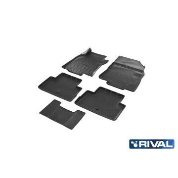 Коврики салона Rival полиуретан 5 штук для Nissan Qashqai (СПБ) 2015-2019