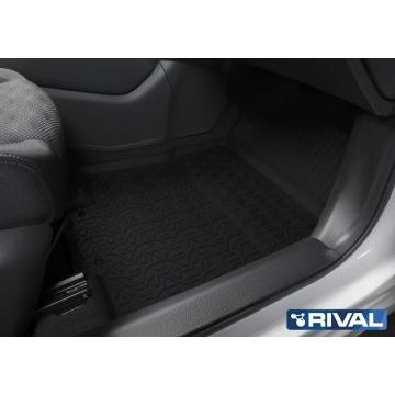 Коврики салона Rival литьевые резина 5 штук для Nissan Qashqai (СПБ) 2015-2019