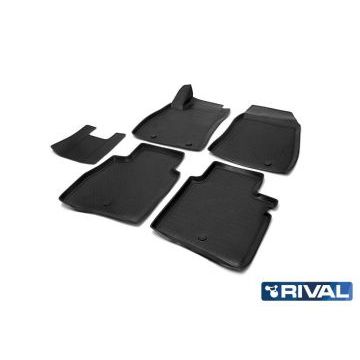 Коврики салона Rival полиуретан 5 штук для Nissan Tiida 2015-2018