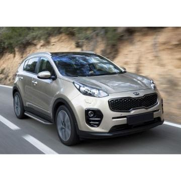 Пороги алюминиевые Rival Premium для Hyundai Tucson 2015-2021/Kia Sportage 2015-2021