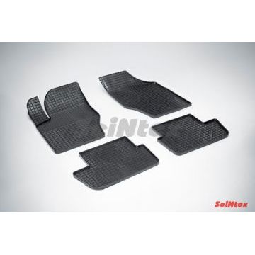 Коврики резиновые Seintex с рисунком Сетка для Peugeot 307 2001-2008