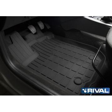 Коврики салона Rival литьевые резина 5 штук для Renault Logan 2015-