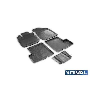 Коврики салона Rival полиуретан 5 штук для Renault Logan 2004-2015