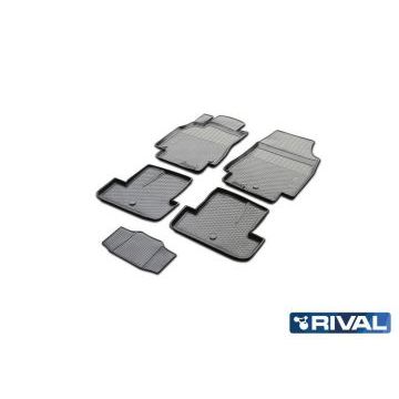 Коврики салона Rival полиуретан 5 штук на хетчбек для Renault Megane 3 2009-2015