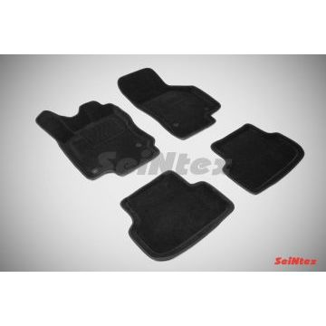 Коврики текстильные 3D Seintex чёрные для Volkswagen Golf 7/Seat Leon/Skoda Octavia A7 2013-