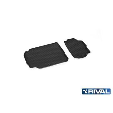 Коврики салона Rival полиуретан 2 штуки на 3-й ряд для Skoda Kodiaq 2017-