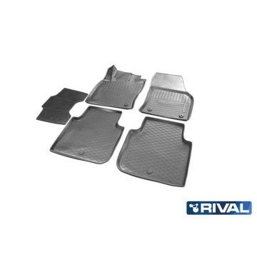 Коврики салона Rival полиуретан 5 штук для Skoda Kodiaq 2017-