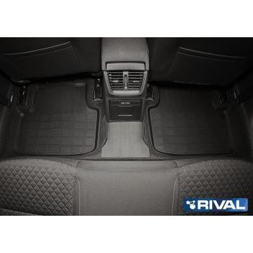 Коврики салона Rival литьевые резина 5 штук для Skoda Octavia 2013-