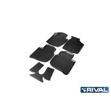 Полиуретановые коврики салона Rival для Volkswagen Polo VI лифтбек 2020-/Skoda Rapid 2013-2020 2020-
