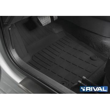 Литьевые коврики салона Rival для Volkswagen Polo VI лифтбек 2020-/Skoda Rapid 2013-2020 2020-