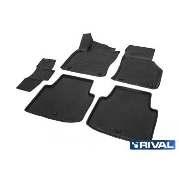 Коврики салона Rival полиуретан 5 штук для Skoda Superb 2015-