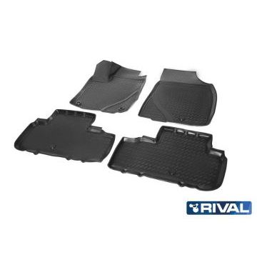 Коврики салона Rival полиуретан 4 штуки для Toyota Highlander 2014-2020