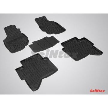 Коврики салона резиновые Seintex с бортиком для Toyota Hilux 2011-2015 Коврики салона резиновые Seintex с бортиком для Toyota Hilux 2011-2015