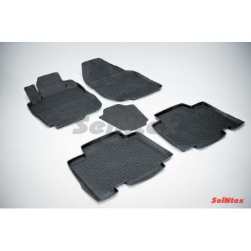 Коврики салона резиновые Seintex с бортиком для Toyota RAV4 Длинная база 2006-2013 Коврики салона резиновые Seintex с бортиком для Toyota RAV4 Длинная база 2006-2013