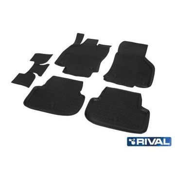 Коврики салона Rival полиуретан 5 штук на хетчбек для Volkswagen Golf 7 2013-