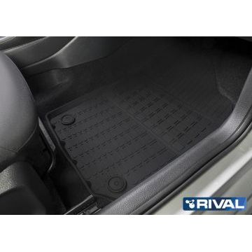 Коврики салона Rival литьевые резина 5 штук для Volkswagen Polo Sedan 2009-2019