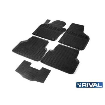 Коврики салона Rival литьевые резина 5 штук для Volkswagen Tiguan 2011-2016