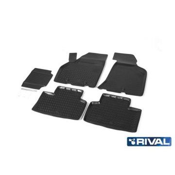 Коврики салона Rival полиуретан 5 штук для Lada Priora 2007-2018