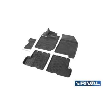 Коврики салона Rival полиуретан 5 штук на авто с бардачком для Lada X-RAY/Lada X-RAY Cross 2016-