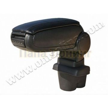 Подлокотник с боксом чёрный Omsa_Line для Peugeot 207 2006-2013