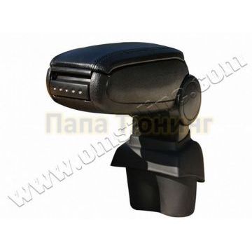 Подлокотник с боксом чёрный Omsa_Line для Volkswagen Caddy 2004-2009