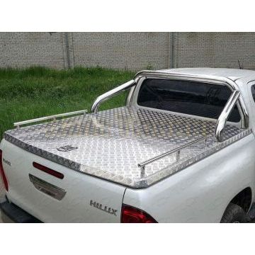 Защита кузова (для крышки) 76,1 мм ТСС для Toyota Hilux Black Onyx 2020-