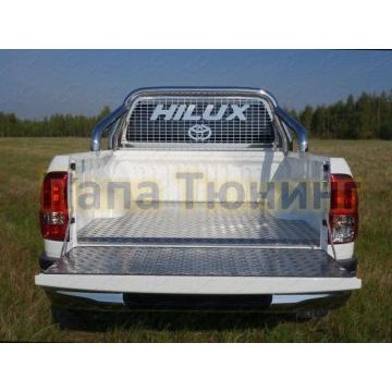 Защитный алюминиевый вкладыш в кузов автомобиля (дно, борт) ТСС для Toyota Hilux Black Onyx 2020-