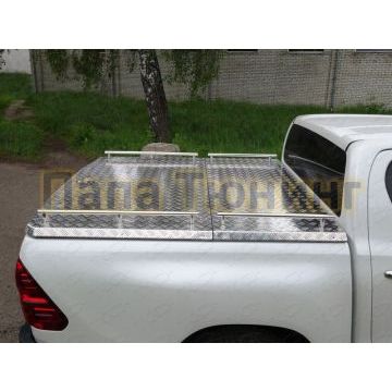Рейлинг короткий (комплект) ТСС для Toyota Hilux Black Onyx 2020-