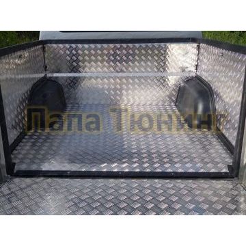Защитный вкладыш для дна на пластик из алюминия ТСС для УАЗ Патриот Пикап 2015-