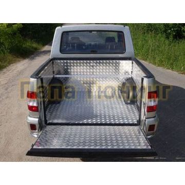 Защитный вкладыш кузова комплект на пластик из алюминия ТСС для УАЗ Патриот Пикап 2015-