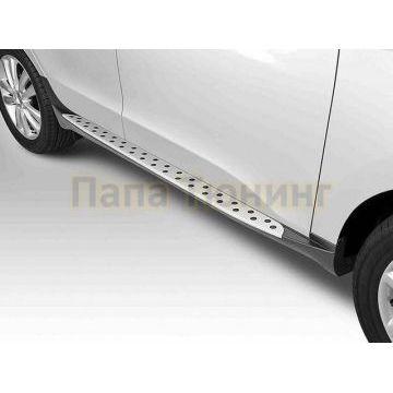 Пороги алюминиевые BMW Style OEM Tuning для Hyundai ix35 2010-2015
