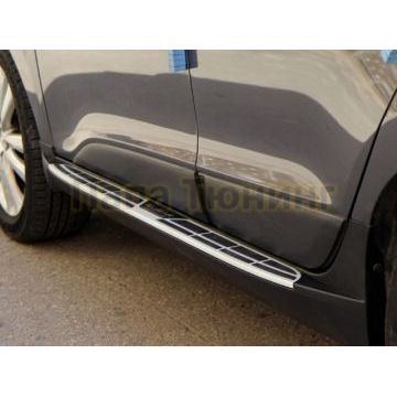 Пороги алюминиевые Mobis Style OEM Tuning для Hyundai ix35 2010-2015