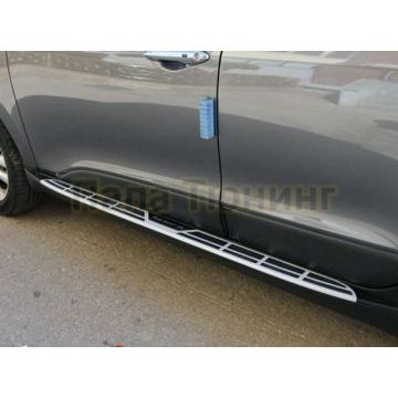 Пороги алюминиевые Mobis Style OEM Tuning для Hyundai ix35 2010-2015