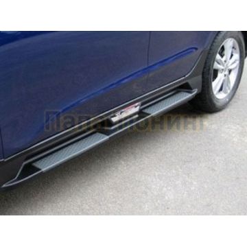 Пороги алюминиевые OEM Style для Hyundai ix35 2010-2015