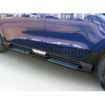 Пороги алюминиевые OEM Style для Hyundai ix35 2010-2015