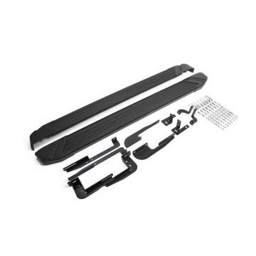 Пороги алюминиевые Rival Black Start для Hyundai ix35/Kia Sportage 2010-2015