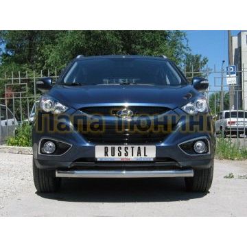 Защита переднего бампера d76 РусСталь для Hyundai ix35 2010-2015