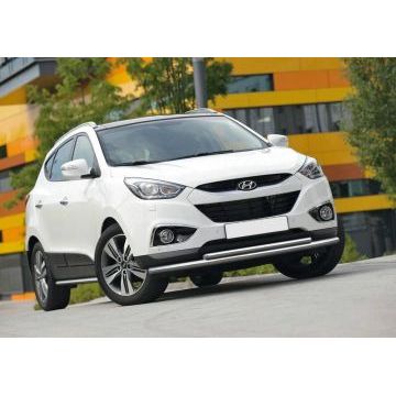 Защита передняя двойная 57-42 мм Rival для Hyundai ix35 2010-2015