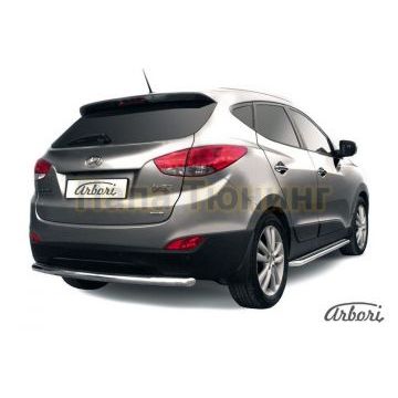 Защита заднего бампера 57 мм Slitkoff для Hyundai ix35 2010-2015 Защита заднего бампера 57 мм Slitkoff для Hyundai ix35 2010-2015