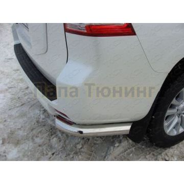 Защита задняя уголки 76 мм ТСС для Toyota Land Cruiser 150 2009-2013