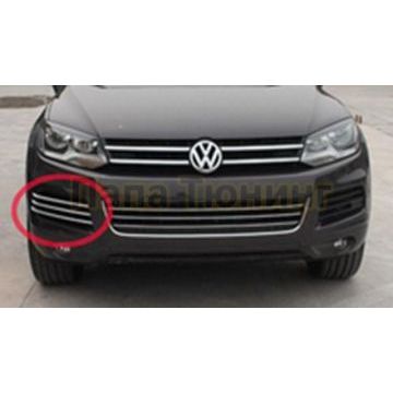 Накладка решётки воздухозаборника переднего бампера OEM Tuning для Volkswagen Touareg 2010-2014