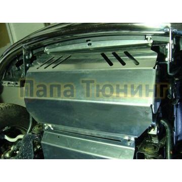 Защита радиатора (алюминий) 4мм ТСС для Fiat Fullback (MT) 2016-/Mitsubishi L200 2015-2018 (МТ)/Mitsubishi L200 2019- /Pajero Sport II 2008-2016