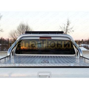 Защита кузова с фарой на крышку 76 мм ТСС для Volkswagen Amarok 2016- Защита кузова с фарой на крышку 76 мм ТСС для Volkswagen Amarok 2016-